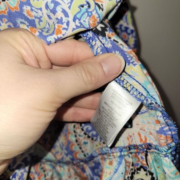 Cupio Colorful Paisley Boho Top XL - Picture 4 of 11